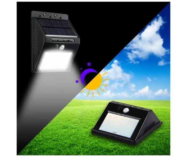 Ліхтар Solar Powered 30 Led Wall Light на сонячній панелі з датчиком руху (551155)