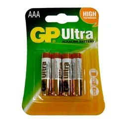 Батарейка LR03 GP (24AU-U4) ultra, 1шт (блістер по 4шт) AAA