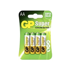 Батарейка LR6 GP super, 1шт (блістер по 4шт) AA (15A-2UE4)